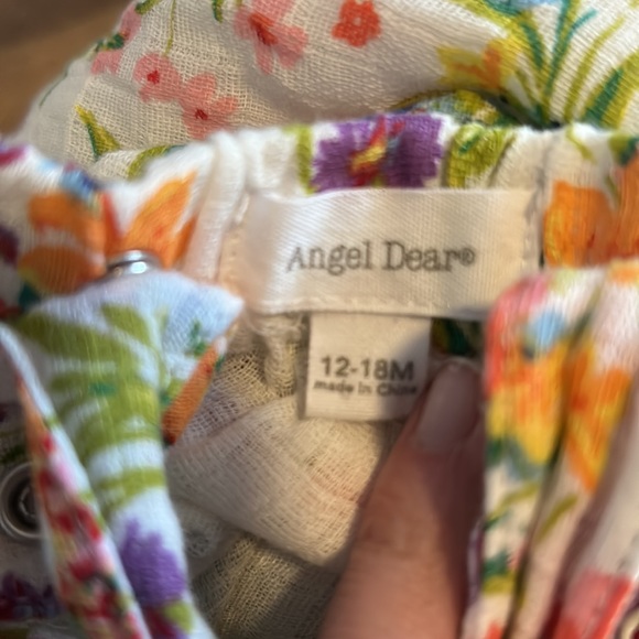 Angel Dear Floral Dress Set 12-18 Muslin - Picture 3 of 4